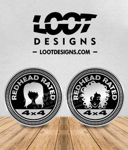 REDHEAD RATED Badge for Offroad Vehicle