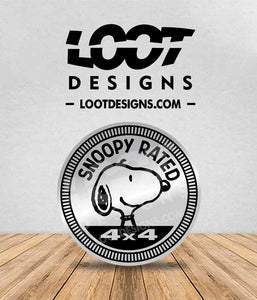 SNOOPY RATED Badge for Offroad Vehicle