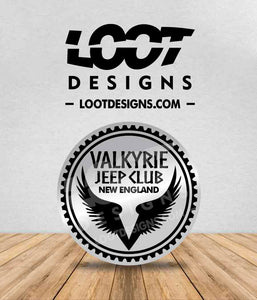 VALKYRIE JEEP CLUB JEEP CLUB (NEW ENGLAND) Badge for Offroad Vehicle