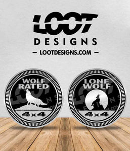 WOLF RATED Badge for Offroad Vehicle