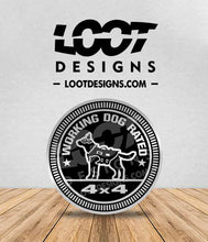 Load image into Gallery viewer, WORKING DOG RATED (MWD) Badge for Offroad Vehicle
