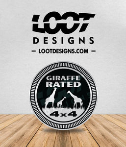 GIRAFFE RATED Badge for Offroad Vehicle