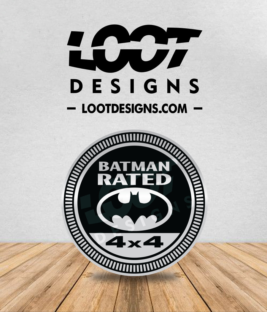 BATMAN RATED Badge for Offroad Vehicle