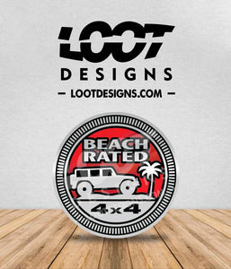 BEACH RATED Badge for Offroad Vehicle
