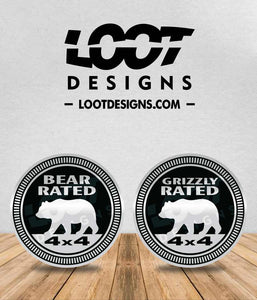 BEAR RATED Badge for Offroad Vehicle