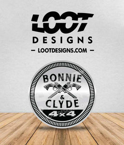 BONNIE & CLYDE Badge for Offroad Vehicle