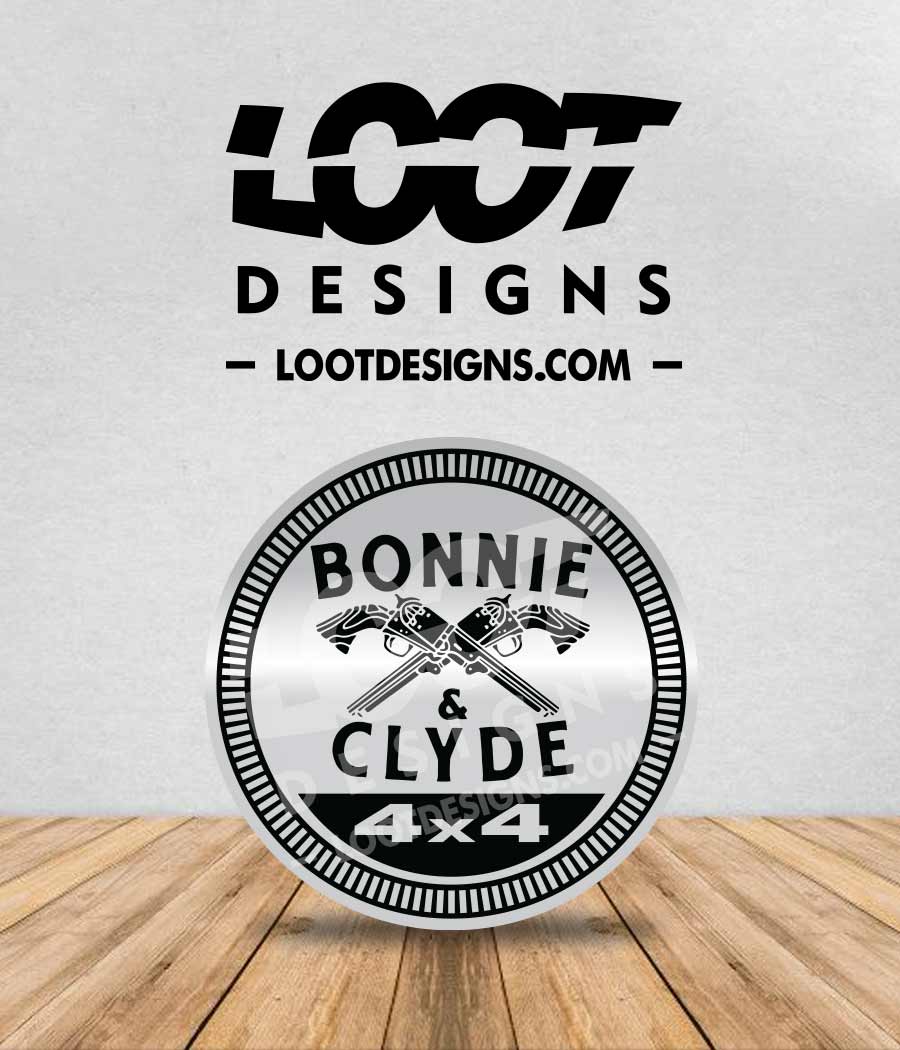 BONNIE & CLYDE Badge for Offroad Vehicle