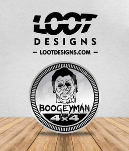 BOOGEYMAN RATED (MYERS) Badge for Offroad Vehicle