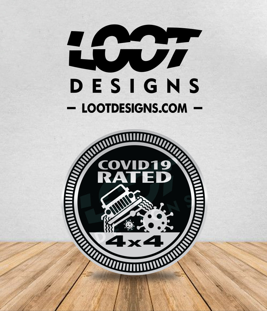 COVID19 RATED Badge for Offroad Vehicle