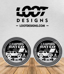 CAMPING RATED Badge for Offroad Vehicle