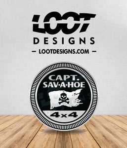 CAPT SAV-A-HOE Badge for Offroad Vehicle
