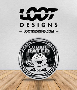 COOKIE (MONSTER) RATED Badge for Offroad Vehicle