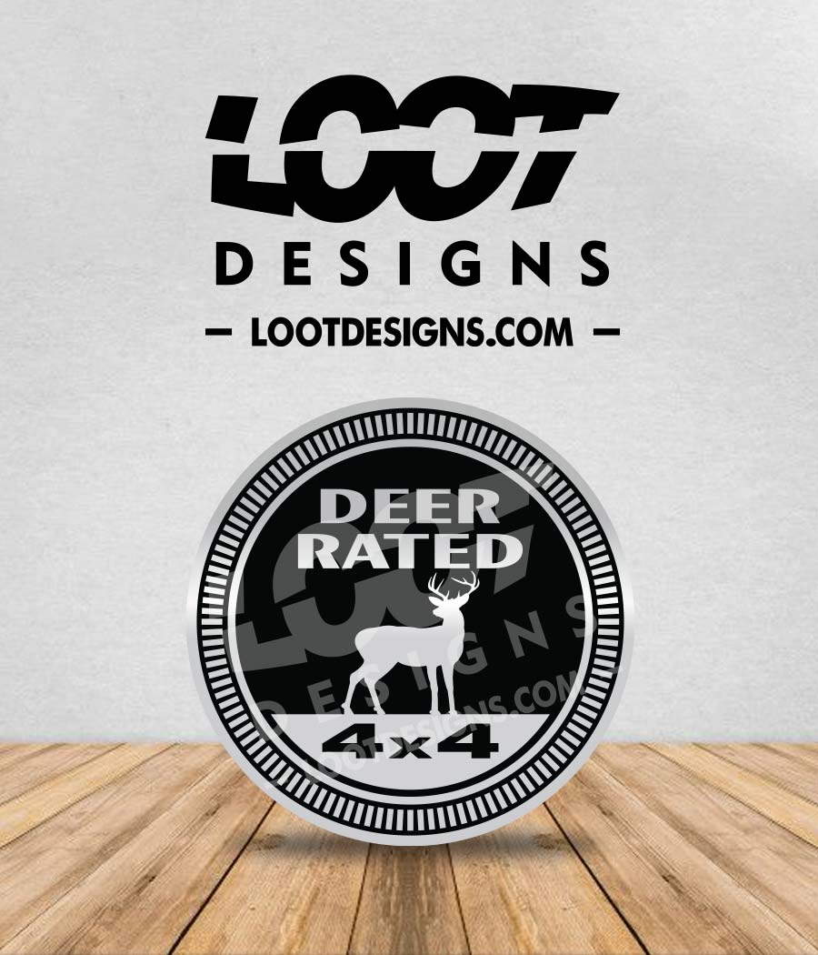 DEER RATED Badge for Offroad Vehicle – Loot Designs