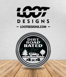 DIRT ROAD RATED Badge for Offroad Vehicle