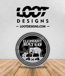 ELEPHANT RATED Badge for Offroad Vehicle