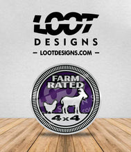 Load image into Gallery viewer, FARM RATED Goat &amp; Chicken Badge for Offroad Vehicle
