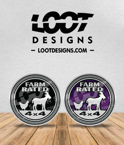 FARM RATED Goat & Chicken Badge for Offroad Vehicle
