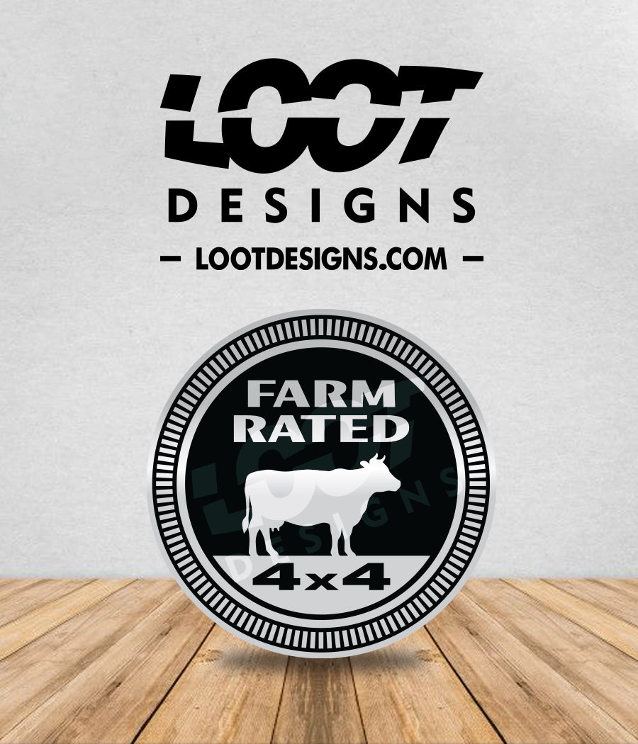 FARM RATED Cow Badge for Offroad Vehicle