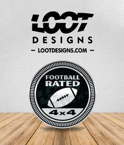 FOOTBALL RATED Badge for Offroad Vehicle