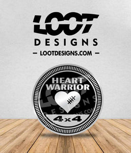 HEART WARRIOR Badge for Offroad Vehicle