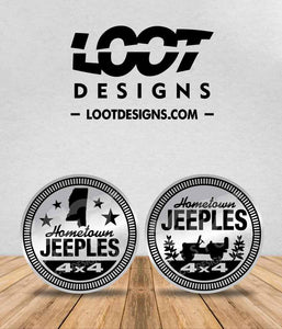 HOMETOWN JEEPLES Offroad Club Badge for Offroad Vehicle