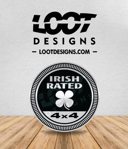 IRISH RATED Badge for Offroad Vehicle
