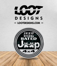 Load image into Gallery viewer, JEEP DOG RATED Badge for Offroad Vehicle
