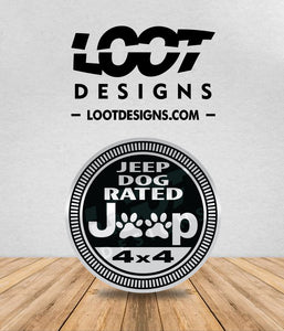 JEEP DOG RATED Badge for Offroad Vehicle