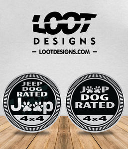 JEEP DOG RATED Badge for Offroad Vehicle