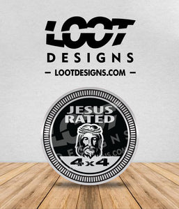 JESUS RATED Badge for Offroad Vehicle
