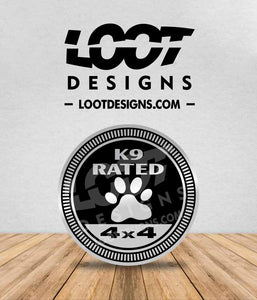 DOG / K9 RATED Badge for Offroad Vehicle