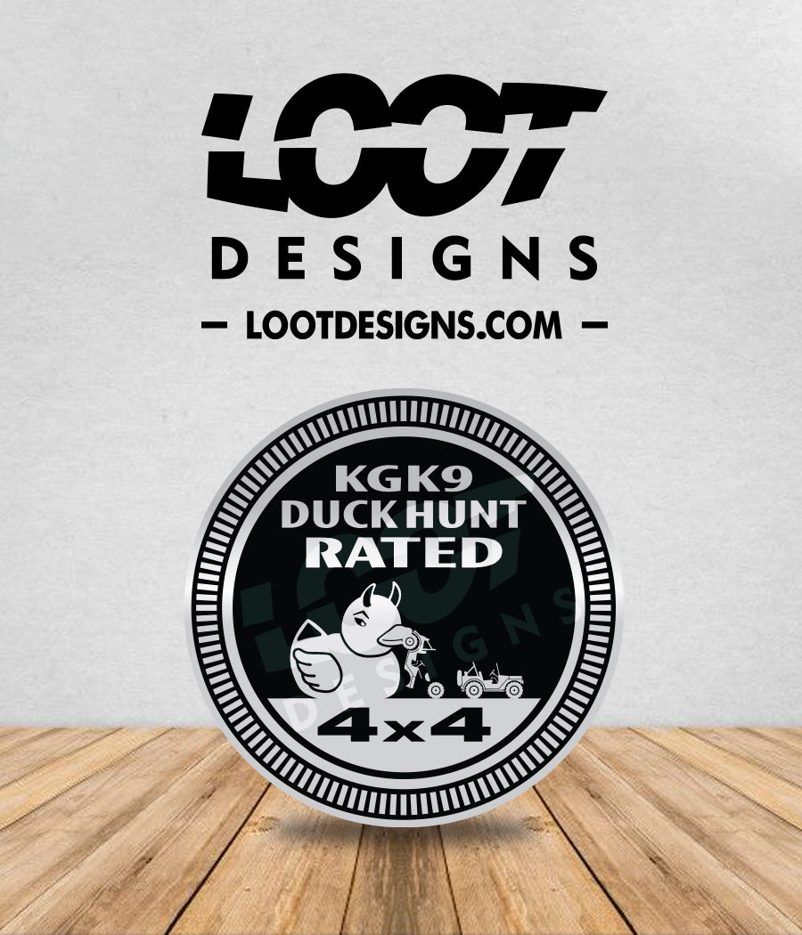 KGK9 DUCK HUNT RATED Badge for Offroad Vehicle