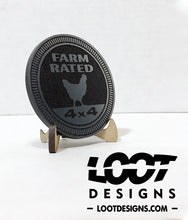 Load image into Gallery viewer, FARM RATED Chicken Badge for Offroad Vehicle

