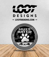 Load image into Gallery viewer, MUTT RATED Badge for Offroad Vehicle
