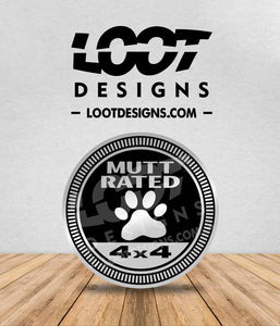 MUTT RATED Badge for Offroad Vehicle