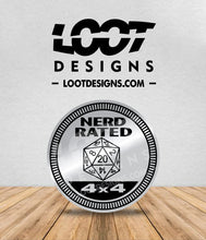 Load image into Gallery viewer, NERD RATED / &quot;NERD INSIDE&quot; Badge for Offroad Vehicle
