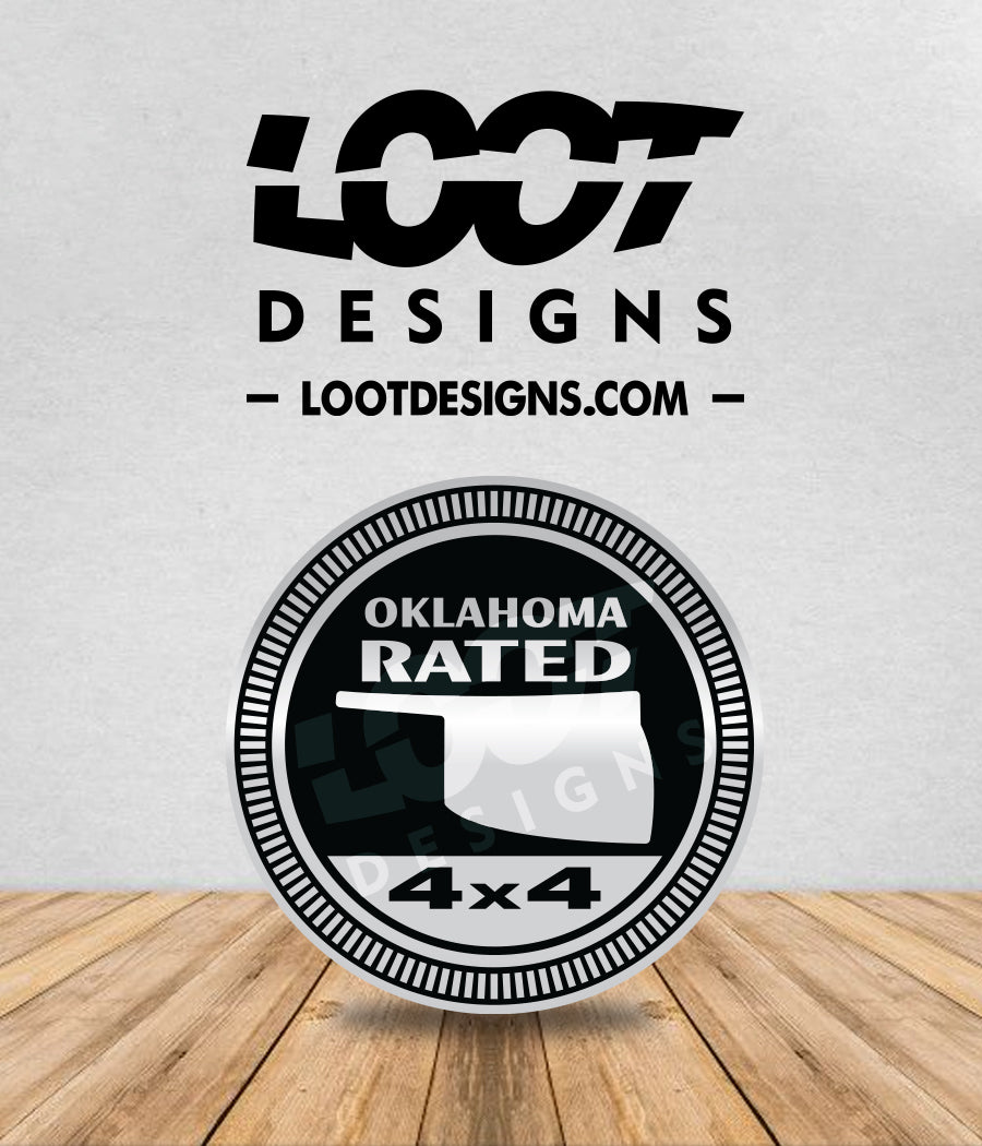 OKLAHOMA RATED Badge for Offroad Vehicle