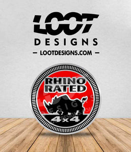 RHINO RATED Badge for Offroad Vehicle
