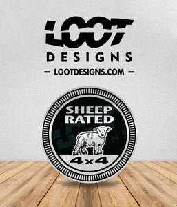SHEEP RATED Badge for Offroad Vehicle