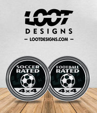 Load image into Gallery viewer, SOCCER RATED Badge for Offroad Vehicle
