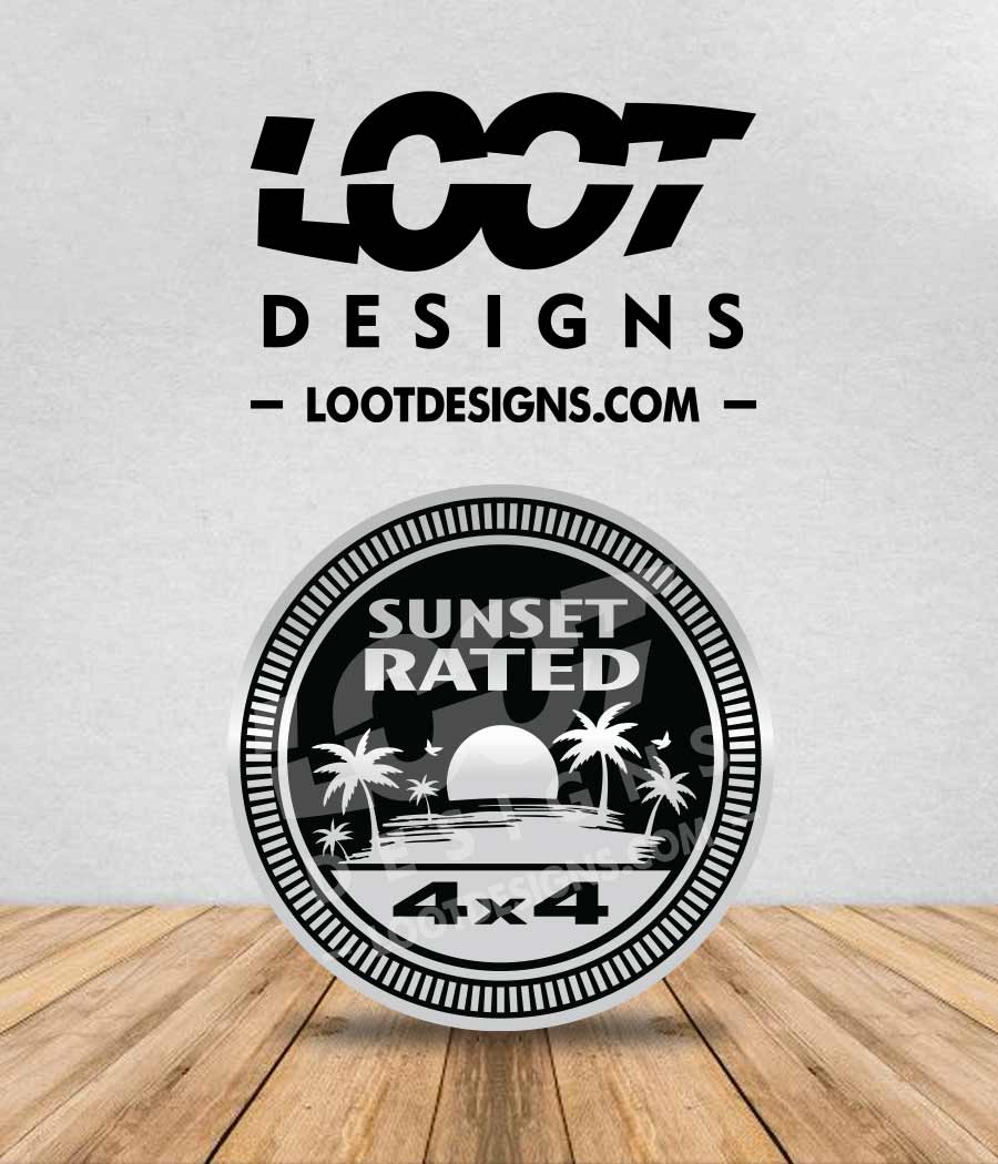 SUNSET RATED Badge for Offroad Vehicle