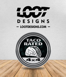 TACO RATED Badge for Offroad Vehicle