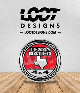 TEXAS RATED Badge for Offroad Vehicle