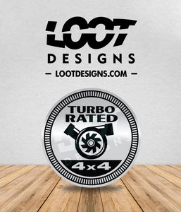 TURBO RATED Badge for Offroad Vehicle