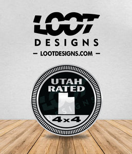 UTAH RATED Badge for Offroad Vehicle