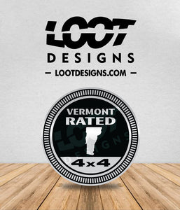 VERMONT RATED Badge for Offroad Vehicle