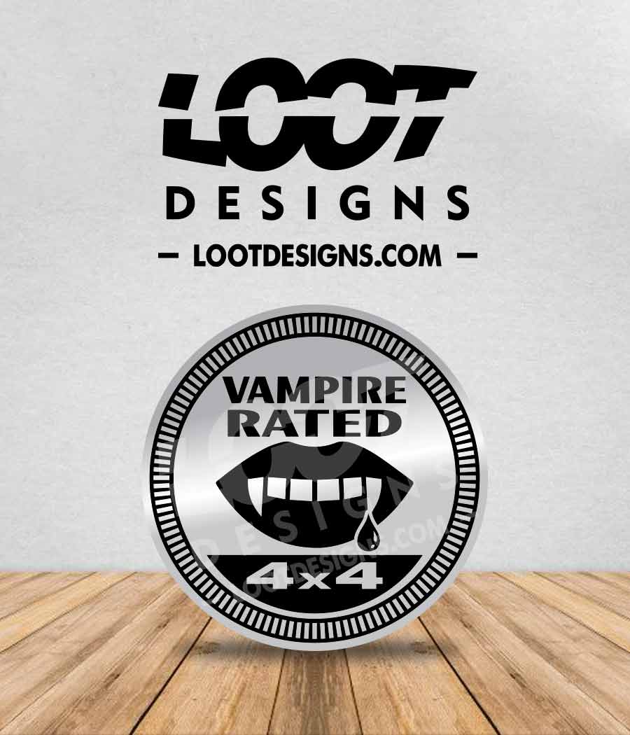 VAMPIRE RATED Badge for Offroad Vehicle