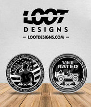 Load image into Gallery viewer, VETERAN / VET RATED Badge for Offroad Vehicle
