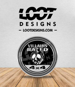 VILLAINS RATED Badge for Offroad Vehicle