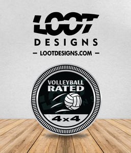 VOLLEYBALL RATED Badge for Offroad Vehicle